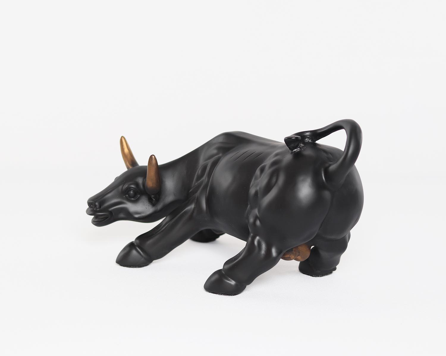 ESCULTURA TOURO DE ALL STREET PRETO 40X22X23CM - Imagem 2